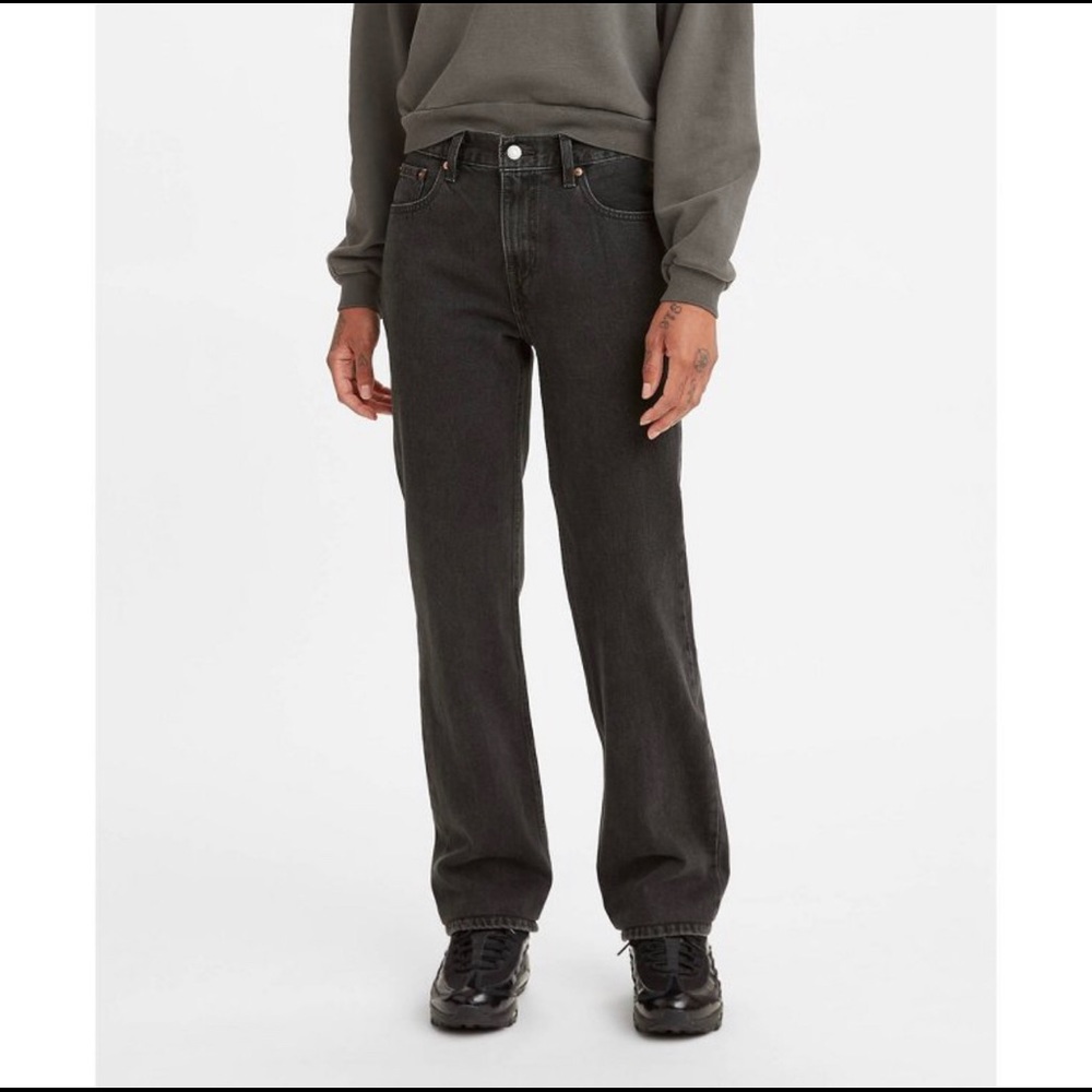 Levis Low Pro Straight Leg Black Jeans